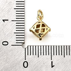 Латунь стекло амулеты&nbsp;KK-V011-35G-B