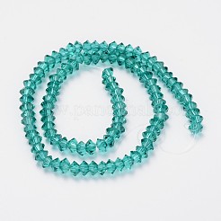 Граненые двухконусные прозрачные стеклянные бусины&nbsp;GLAA-J082-A07