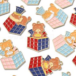 20шт 4 стиля подвески из сплава с эмалью&nbsp;ENAM-CJ0004-97