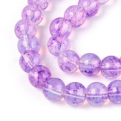 Выпечка окрашенные стеклянные бусины пряди&nbsp;X-DGLA-Q023-8mm-DB55