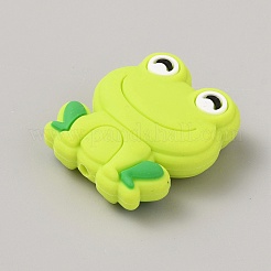 Экологичные силиконовые фокусные бусины в форме лягушки SIL-WH0006-29F