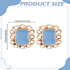 1 шт. серьги-гвоздики из сплава с эмалью&nbsp;EJEW-LP0003-43