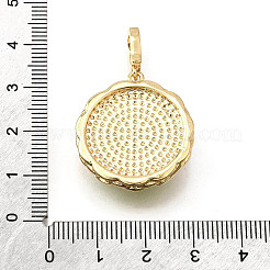 Латунные подвески с микропаве из кубического циркония и эмали&nbsp;KK-R222-15G-02