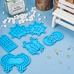 5 шт. 5 силиконовые Молды для подвески в виде фаз Луны и звезд&nbsp;DIY-TA0004-98