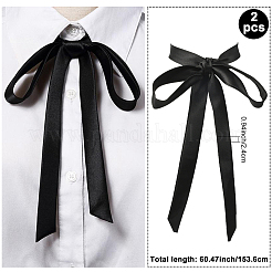 2шт. длинный галстук-бабочка из ленты для женщин&nbsp;AJEW-SP0003-50A