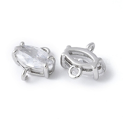 Шармы-соединители из латуни с паве из кубического циркония&nbsp;KK-F892-53P-12