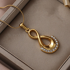 Минималистичные ожерелья из хирургической нержавеющей стали 316 с прозрачным стеклом в форме тыквы с одним символом для женщин&nbsp;HP6344