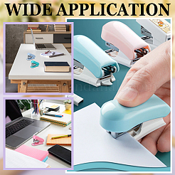 12 шт. 3-цветный пластиковый и железный офисный степлер&nbsp;AJEW-GO0003-06