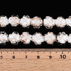 Светящиеся стеклянные бусины ручной работы из золотой фольги&nbsp;FOIL-N029-01A