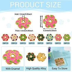 160 шт. 8-цветные эмалевые колпачки для бусин&nbsp;FIND-TA0008-38