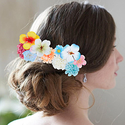 200шт 4 стиля тканевый искусственный цветок&nbsp;AJEW-SP0003-68