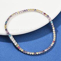 925 теннисный браслет из стерлингового серебра с микропаве из кубических цирконий для женщин&nbsp;BJEW-C117-01B-P01