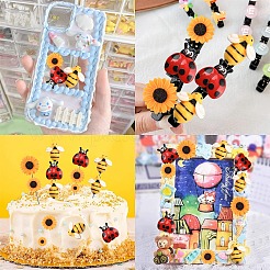 45шт 5 стиля непрозрачные кабошоны из смолы&nbsp;CRES-YW0001-36