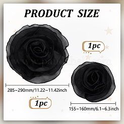 2 шт. 2 стили брошей из органзы с цветами&nbsp;JEWB-FG0001-58A