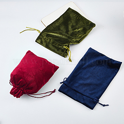 4 шт. 4-х цветные прямоугольные бархатные мешочки с завязками&nbsp;TP-CN0001-35B