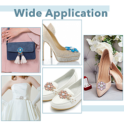 8 шт. 4 цвета цинковый сплав кристалл стразы украшения для обуви&nbsp;FIND-HY0002-29