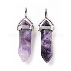 Кулоны с острым концом из натурального кристалла кварца&nbsp;G-F295-05Q