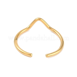 Открытое кольцо-манжета из нержавеющей стали 304 с ионным покрытием (IP) для женщин&nbsp;RJEW-C097-03G