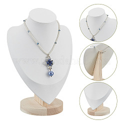 Подставки для ожерелий из искусственной кожи и дерева&nbsp;NDIS-WH0020-02B-01