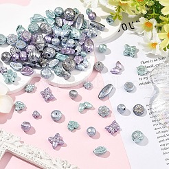 214 г перламутровых непрозрачных акриловых бусин&nbsp;OACR-YW0004-40