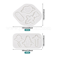 2 шт. 2 силиконовые Молды для подвески в медицинском стиле&nbsp;DIY-TA0005-23