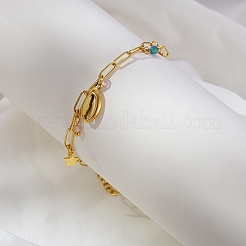 Простые браслеты из нержавеющей стали в форме звезд и ракушек&nbsp;NX6412-2