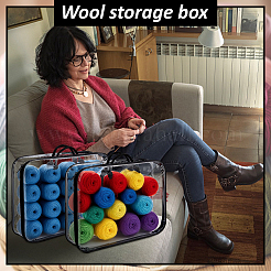 Прозрачные упаковочные ПВХ-пакеты с ручкой&nbsp;ABAG-WH0048-52