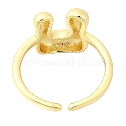 Стойка покрытие латунь открытые манжеты кольца&nbsp;RJEW-S394-01G-U