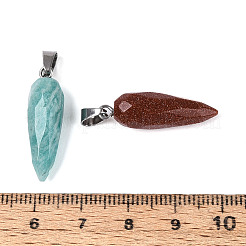 Подвески в виде моркови из натуральных и синтетических камней.&nbsp;G-T143-23M