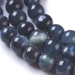 Природных тигровый глаз бисер нитей&nbsp;G-P428-01A-4mm