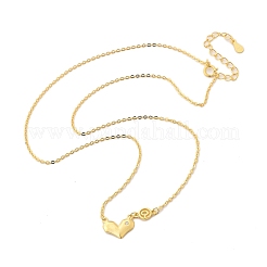 925 серебряное ожерелье с подвеской в виде сердца из прозрачного кубического циркония для женщин&nbsp;NJEW-D315-04G