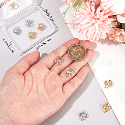 12шт 2 цвета латунные микро проложить кубический цирконий шармы&nbsp;KK-BBC0014-18