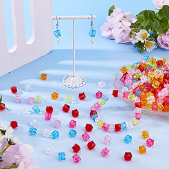 350шт 7 цвета прозрачные акриловые бусины&nbsp;TACR-DC0001-12