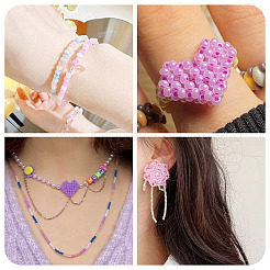 1080шт 6 цвета стеклянный бисер&nbsp;SEED-PJ0001-02A