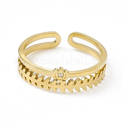 Ионное покрытие (ip) 304 нержавеющая сталь лист манжета кольцо для женщин&nbsp;RJEW-C060-24G