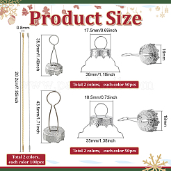 200 шт. рождественский алюминиевый круглый колпачок для украшения&nbsp;FIND-PH0027-95
