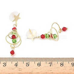 Сплав болтающиеся серьги стержня&nbsp;LS-EJEW-H173-03G