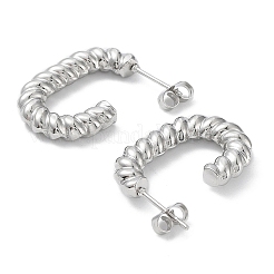 Овальные серьги-гвоздики из нержавеющей стали 304&nbsp;EJEW-K243-12P