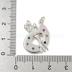 Стойки покрытие латунь проложить красочные кубический цирконий подвески&nbsp;KK-Z048-05P