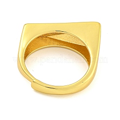 Регулируемые кольца из латуни с микропаве из прозрачного кубического циркония&nbsp;RJEW-B069-01G