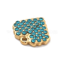 Подвески из нержавеющей стали 304 со стразами&nbsp;STAS-M092-06G-02