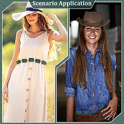 Женские ремни из цинкового сплава и железа с прямоугольными звеньями&nbsp;AJEW-WH0695-243