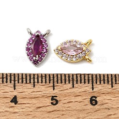 Подвески в виде конского глаза с микропаве из кубических цирконий из латуни&nbsp;KK-F929-05