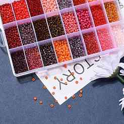 288 г 24-х цветных стеклянных бусин&nbsp;SEED-JQ0005-01B-4mm