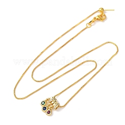 Латунный подвес с разноцветными кубическими цирконами&nbsp;NJEW-D348-03D-G