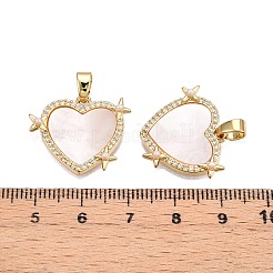 Латунные микропаве прозрачные подвески с фианитом&nbsp;KK-N254-198G