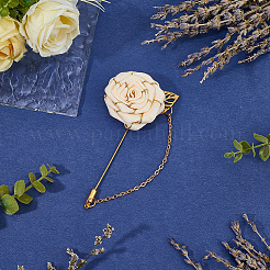 Броши из цветочной полиэфирной ленты&nbsp;JEWB-WH20006-02B