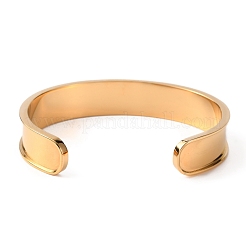 Ионное покрытие (ip) рифленые браслеты из нержавеющей стали 304&nbsp;DIY-WH0304-370G