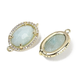 Натуральный цветок амазонит граненые овальные звенья&nbsp;G-B126-07G-15