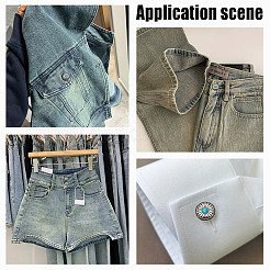 10 шт. сплав в тибетском стиле с синтетическими бирюзовыми пуговицами&nbsp;BUTT-HY0001-09